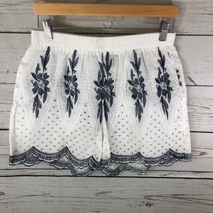 NWT Embroidered Shorts